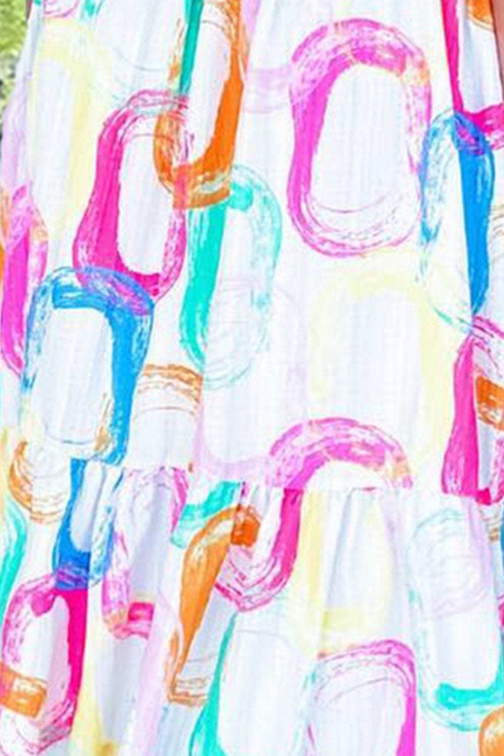 Tied Printed Sleeveless Mini Dress - Trendsi - Flyclothing LLC