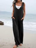 Full Size Wide Strap Jumpsuit with Pockets - Trendsi - Flyclothing LLC