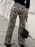 Full Size Animal Print Elastic Waist Pants - Trendsi - Flyclothing LLC