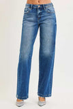 RISEN Full Size Slouchy Baggy Jeans Pocket Side Seam Detail Plus Size - Trendsi - Flyclothing LLC