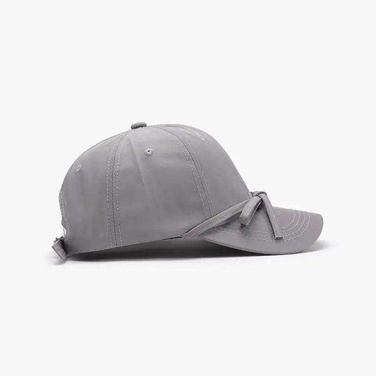 Tied Bow Cotton Baseball Cap - Trendsi - Flyclothing LLC