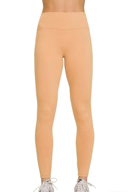 Zenana Microfiber Waistband Leggings - Trendsi - Flyclothing LLC