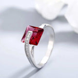 925 Sterling Silver Inlaid Zircon Ring - Trendsi - Flyclothing LLC