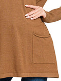 Zenana Viscose Long Sleeve Front Pockets Sweater - Trendsi - Flyclothing LLC