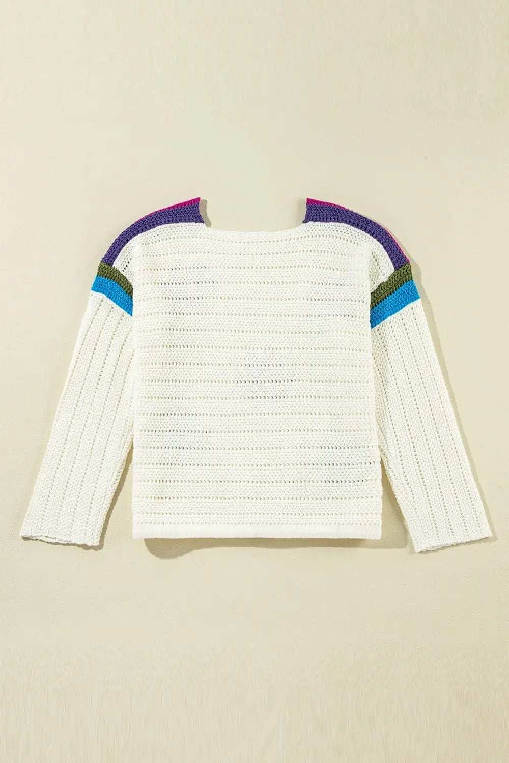 Flower Round Neck Long Sleeve Sweater - Trendsi - Flyclothing LLC