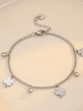 Stainless Steel Four Leaf Clover Bracelet - Trendsi - Flyclothing LLC