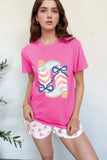 Graphic Round Neck Short Sleeve T-Shirt - Trendsi - Flyclothing LLC