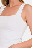 Zenana Square Neck Cropped Tank - Trendsi - Flyclothing LLC