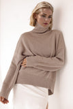 Basic Bae Turtleneck Dropped Shoulder Long Sleeve Sweater - ShopBasicbae - Flyclothing LLC