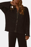 Textured Button Up Collared Neck Top and Pants Set - Trendsi - Flyclothing LLC