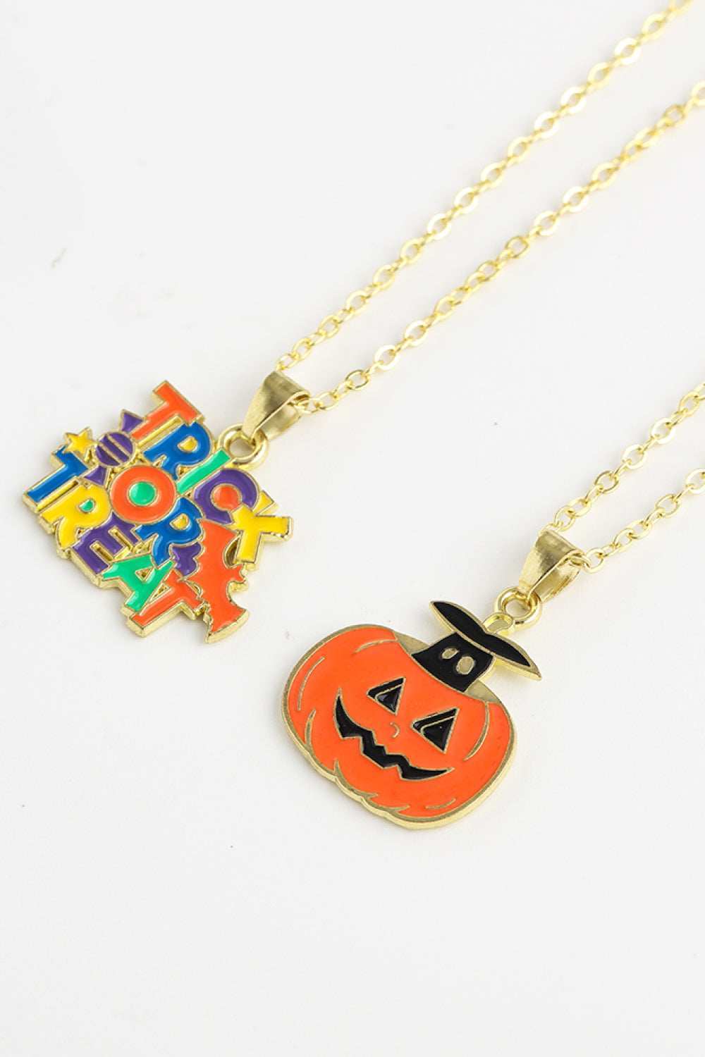 Two-Piece Halloween Theme Necklace Set - Trendsi - Flyclothing LLC