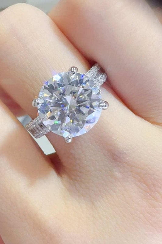 5 Carat Moissanite 925 Sterling Silver Ring - Trendsi - Flyclothing LLC