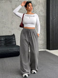 Full Size Drawstring Wide Leg Pants Plus Size - Trendsi - Flyclothing LLC