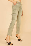Annie Wear Straight Leg Jeans with Cargo Pockets - Trendsi - Flyclothing LLC