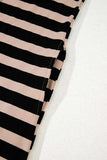 Stripe Casual Round Neck Tee Dress with Pockets - Trendsi - Flyclothing LLC