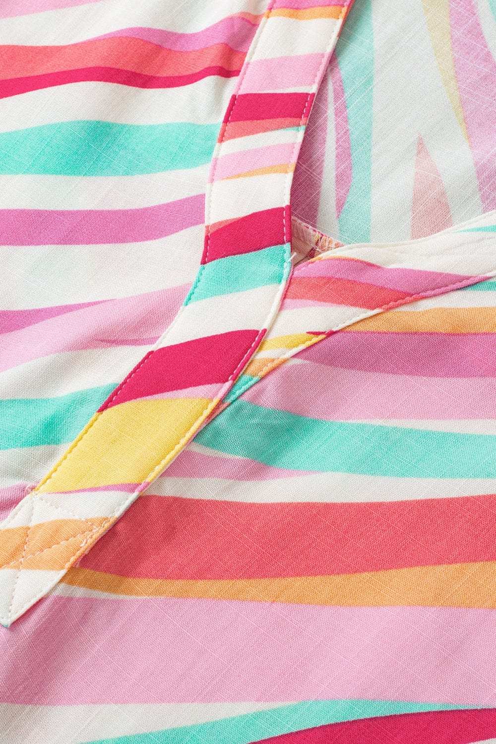 Plus Size Printed Notched Short Sleeve Blouse - Trendsi - Flyclothing LLC