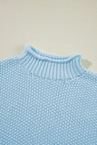 Turtleneck Cap Sleeve Sweater - Trendsi - Flyclothing LLC