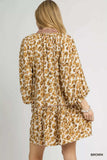 Umgee Leopard Print Tiered Mini Dress - Trendsi - Flyclothing LLC
