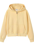Full Size Casual Zip-Up Long Sleeve Hoodie Plus Size - Trendsi - Flyclothing LLC