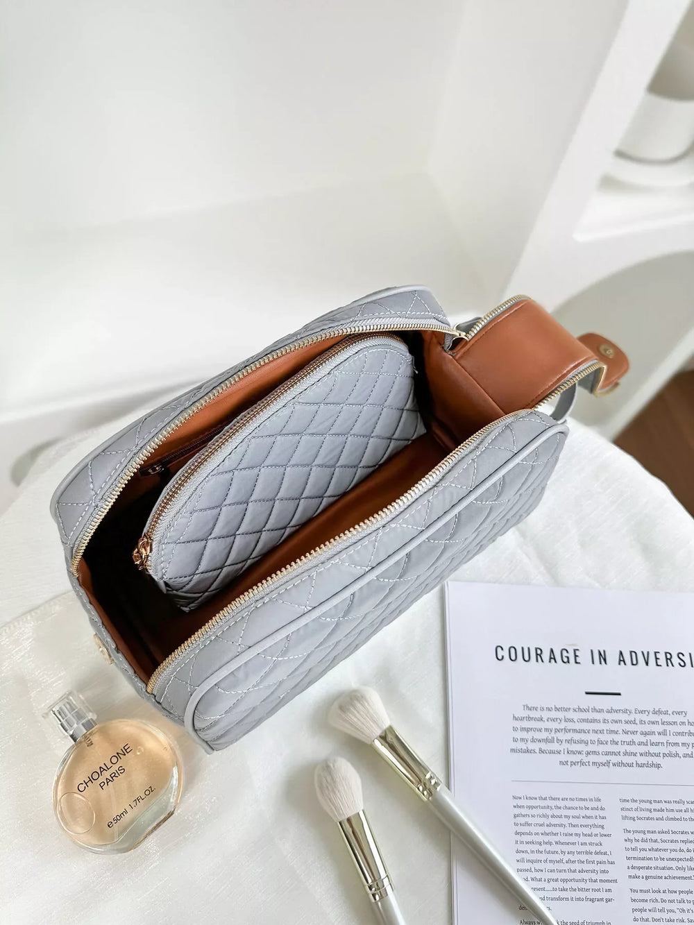 Top Handle Handbag with Clutch Bag - Trendsi - Flyclothing LLC