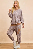 BiBi Leopard Printed French Terry Sweatshirt - Trendsi - Flyclothing LLC