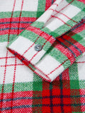 Plaid Button-Down Long Sleeve Shacket - Trendsi - Flyclothing LLC