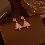 Christmas Tree Star Dangle Earrings - Trendsi - Flyclothing LLC
