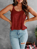 Sequin Scoop Neck Tank - Trendsi - Flyclothing LLC
