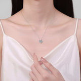 2 Carat Moissanite 925 Sterling Silver Heart Shape Necklace - Trendsi - Flyclothing LLC