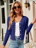 Button Up Long Sleeve Cardigan - Trendsi - Flyclothing LLC