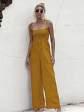 Square Neck Spaghetti Strap Jumpsuit - Trendsi - Flyclothing LLC