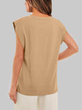 Florira Round Neck Cap Sleeve T-Shirt - Trendsi - Flyclothing LLC