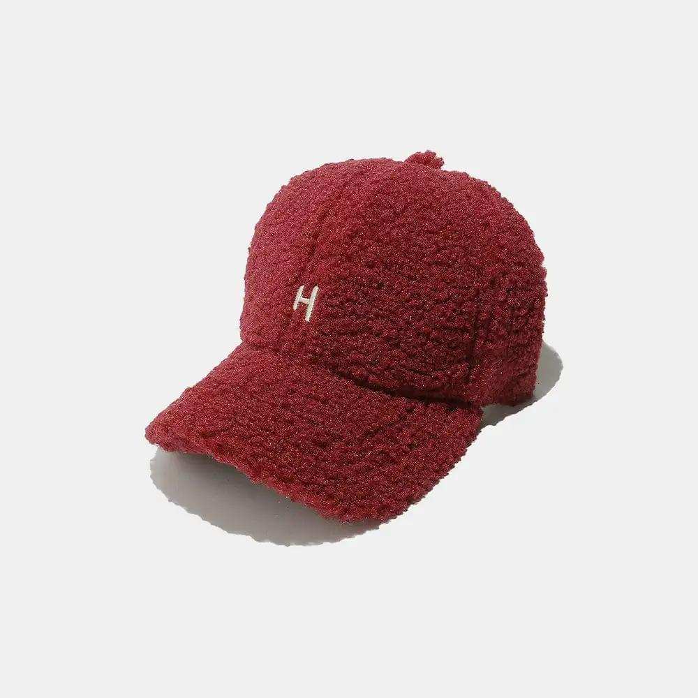 Sherpa Letter H Embroidered Cap - Trendsi - Flyclothing LLC