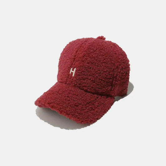 Sherpa Letter H Embroidered Cap - Trendsi - Flyclothing LLC