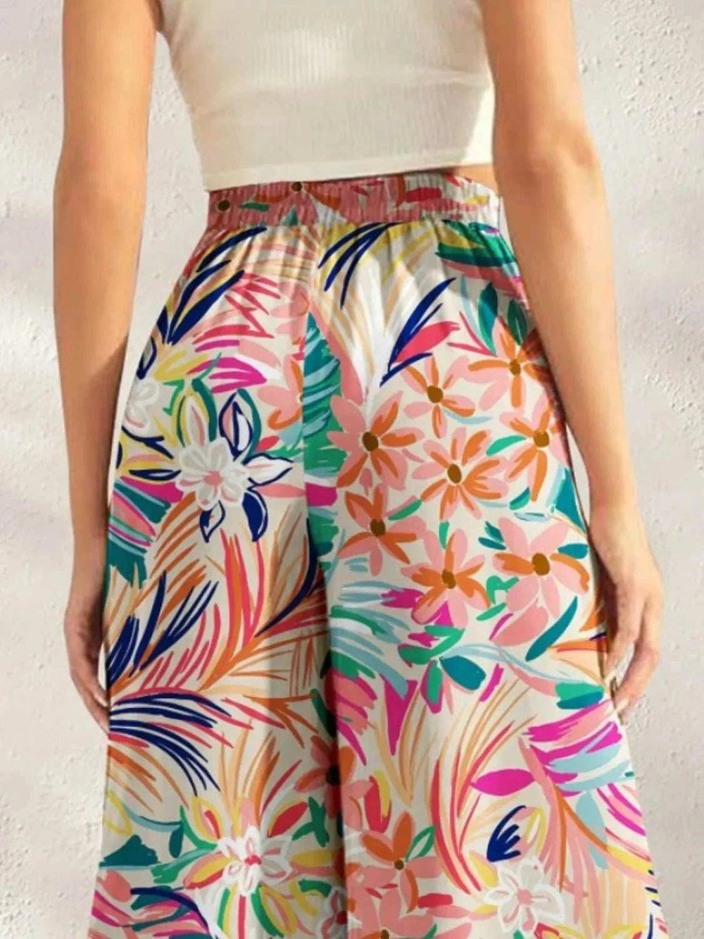 Printed Wide Leg Pants - Trendsi - Flyclothing LLC