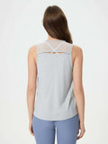 Millennia Cutout Back Round Neck Active Tank - Trendsi - Flyclothing LLC