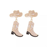 Cowboy Hat and Boot Dangle Earrings - Trendsi - Flyclothing LLC