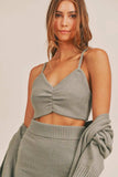 MABLE 3 Pieces Sweater Set with Crop Cami, Mini Skirt, Cardigan - Trendsi - Flyclothing LLC