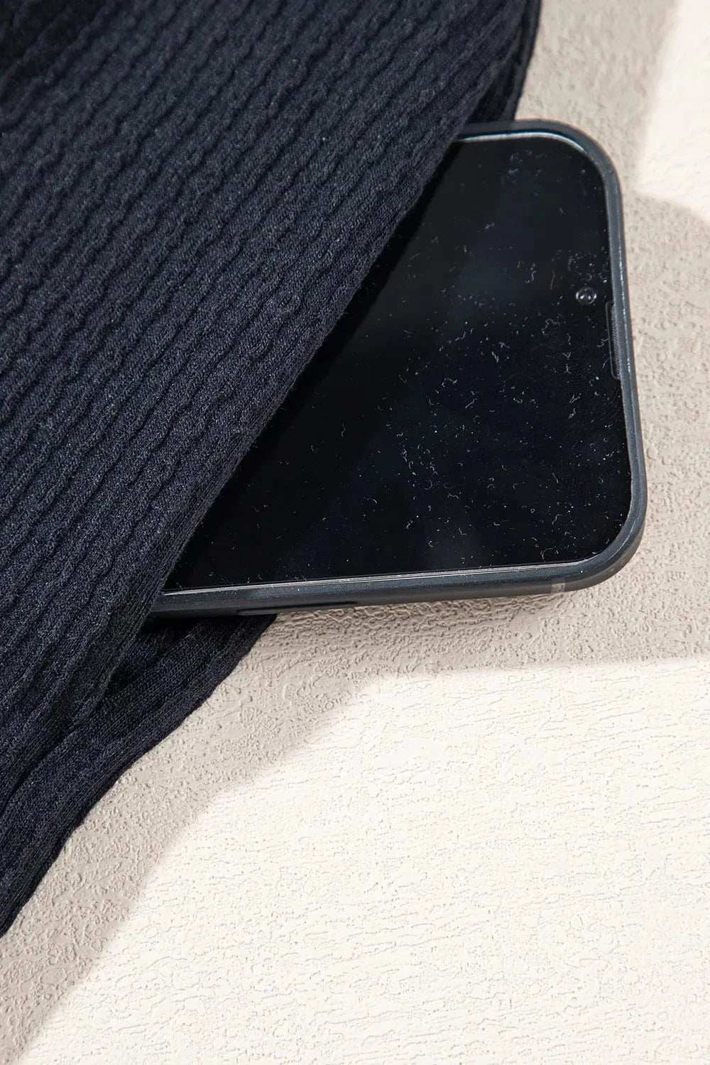 Smocked Bust Textured Knit Sleeveless Romper - Trendsi - Flyclothing LLC