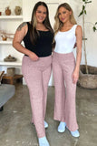 Ribbed High Waist Flare Pants - Trendsi - Flyclothing LLC
