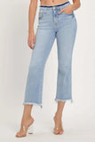 RISEN Full Size High Rise Raw Edge Crop Jeans - Trendsi - Flyclothing LLC