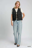 Umgee Heart Quilted Tie-Front Vest - Trendsi - Flyclothing LLC