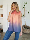 Frill Printed Mock Neck Top - Trendsi - Flyclothing LLC