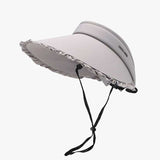 Frill Adjustable Ice Silk Sun Hat - Trendsi - Flyclothing LLC