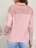 Long Sleeve Thermal Knit Polo Top - Trendsi - Flyclothing LLC