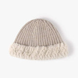 Fuzzy Hem Knit Hat - Trendsi - Flyclothing LLC