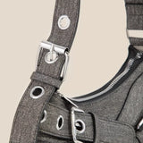 Fame Denim Belt Accent Shoulder Bag - Trendsi - Flyclothing LLC