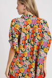 Umgee Full Size Flower Print Boxy Cut Button Down Shirt Plus Size - Trendsi - Flyclothing LLC