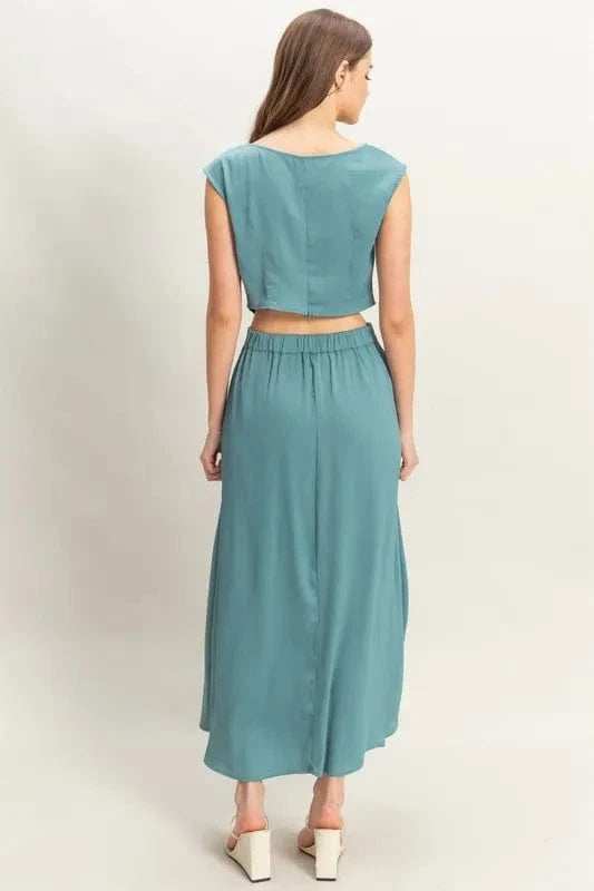 HYFVE Sleeveless Top and Maxi Skirt Set - Trendsi - Flyclothing LLC