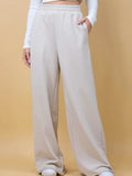 Elastic Waist Wide Leg Pants - Trendsi - Flyclothing LLC